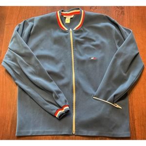 VIntage 70s Izod by Odlo Norway Tennis Jacket Size Large USA Blue Zip